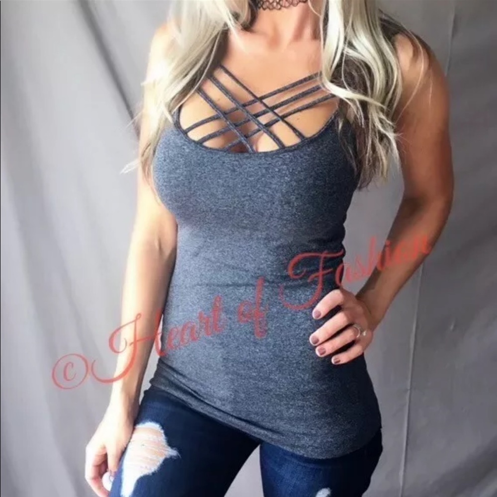 Seamless Strappy Caged Stretch Cami Top